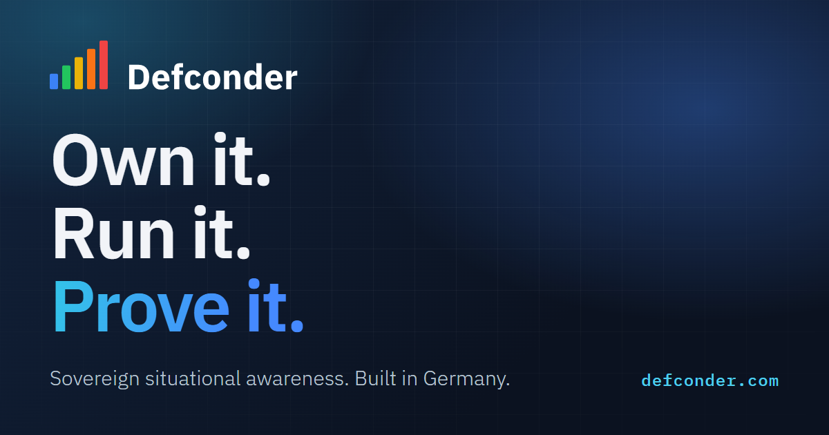 Defconder. Own it. Run it. Prove it.